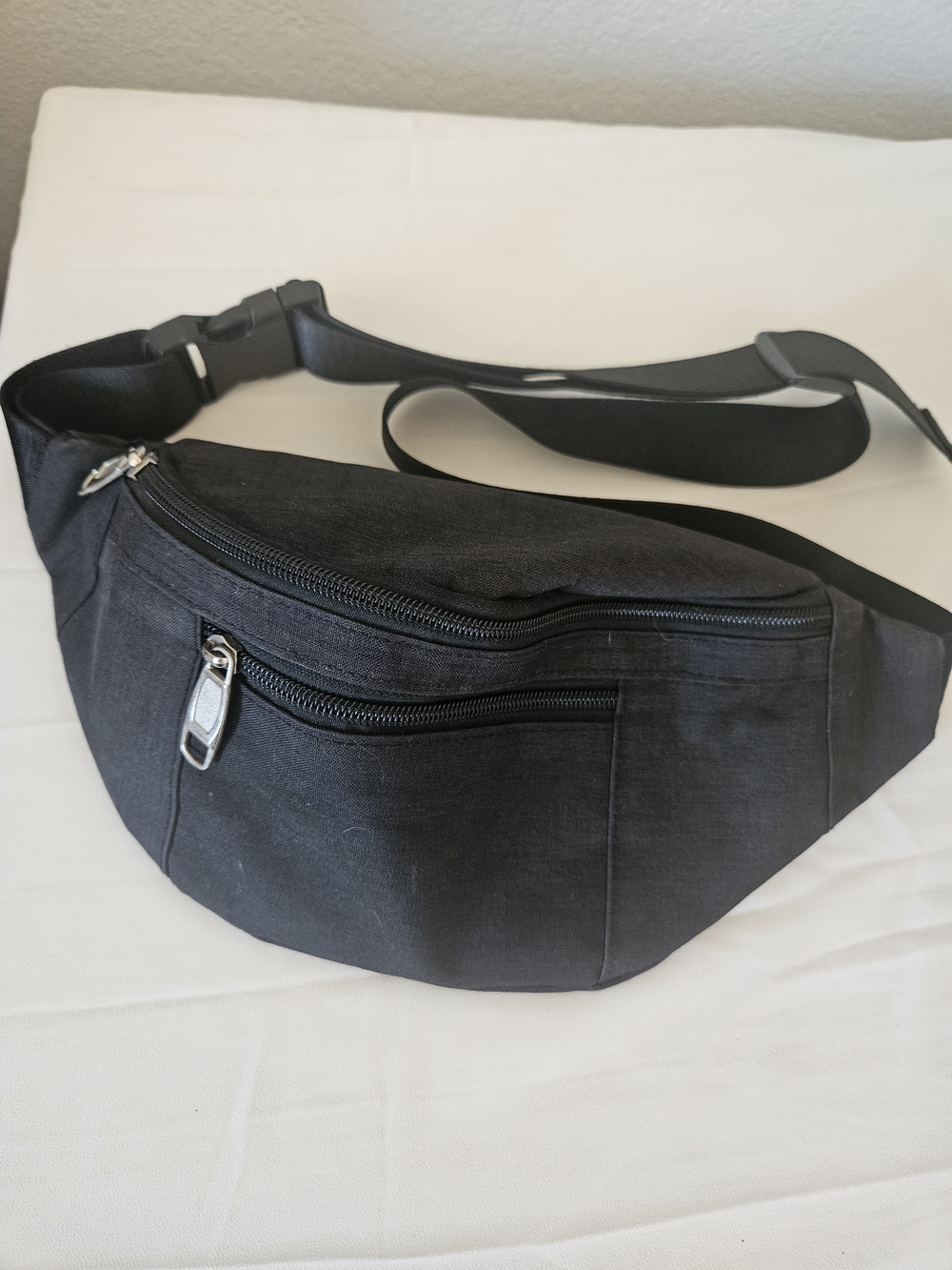 Black Waist Pack Sling Bag - Unbranded